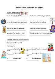 English worksheet: Present Simple