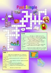 English Worksheet: Past Simple Crossword