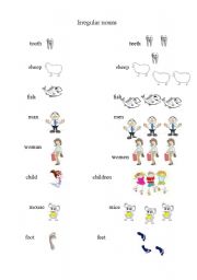 English Worksheet: Irregular plural