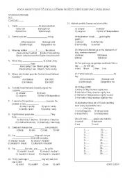 English worksheet: revision test