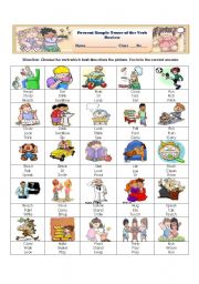English Worksheet: Simple Present Tense Form of the Verb:A Review