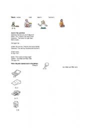 English Worksheet: Prices at the grocery store