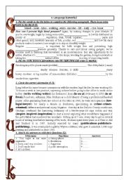 English Worksheet: 1st year mid term2 language test