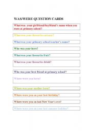 English worksheet: WAS WERE 