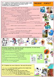 English Worksheet: Present perfect