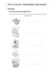 English Worksheet: Months