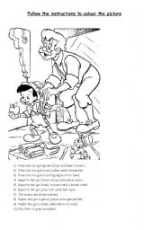 Follow the instructions and colour the picture