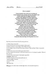 English worksheet: Poem