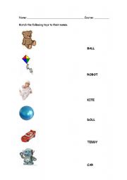 English worksheet: Toys