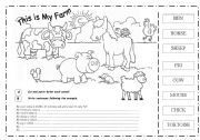 English Worksheet: FARM ANIMALS