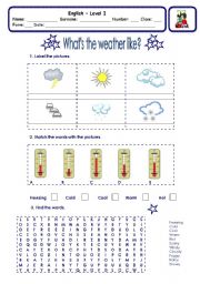 English Worksheet: The weather