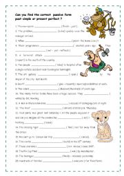 English Worksheet: Past simple  passive or present perfect passive ?