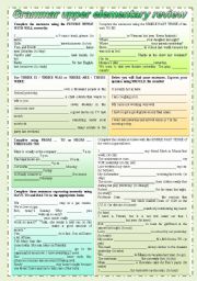 English Worksheet: Grammar Review - upper elementary - 2 pages (fully editable)