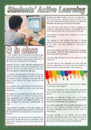 Students Active Learning - ideas, suggestions, sites & softwares to make students co-responsible for the learning process - 2 pages (fully editable)