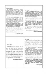 English Worksheet: Dear Ann Landers/Dear Abby