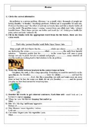 English Worksheet: review