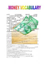 English Worksheet: Money Vocabulary