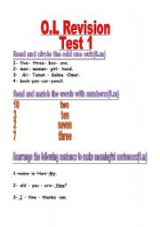 English worksheet: Mid Year  O-L Primary 4 Revision