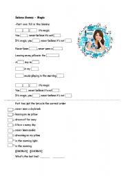 English worksheet: Its Magic by Selena Gomez