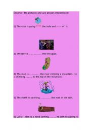 English worksheet: PREPOSITIONS