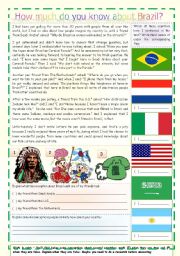 How much do you know about Brazil? - comprehension - 3 pages - keys included (updated - fully editable)