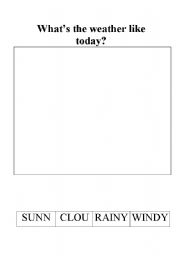 English Worksheet: Whats the weather like today?