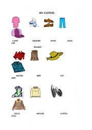 English worksheet: My Clothes