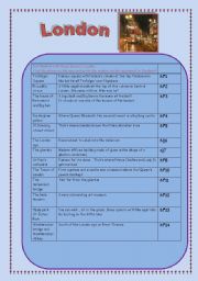 English Worksheet: Sightseeing in London