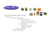 English Worksheet: vegetables and ratatouille