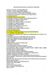 English Worksheet: term of accounting