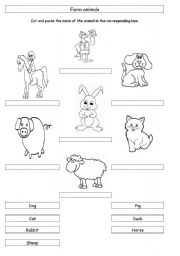 English Worksheet: farm animals