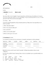 English Worksheet: diagnostic test for secondary adults