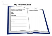 English Worksheet: My Favourite book sheet