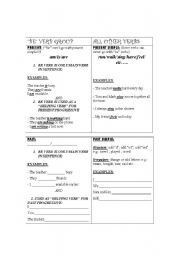 English worksheet:  present simple past simple -