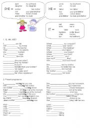 English Worksheet: to be + progressive