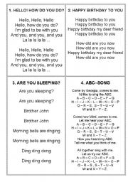 English Worksheet: The Englishsong