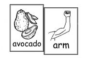 English worksheet: letter a flash cards 