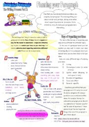 English Worksheet: The Writing Process Part 2: Planning your Paragraph (2 pages)