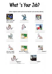 English Worksheet: What is your job?