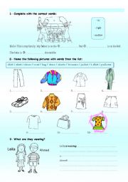 clothes worksheet