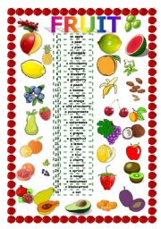 English Worksheet: FRUIT