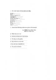 English Worksheet: practice personal pronouns