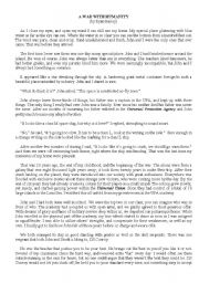 English Worksheet: A war of humanity