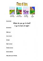 English worksheet: Times of day