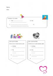 English Worksheet: what do they like?