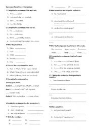 English Worksheet: Face2face elementary summary