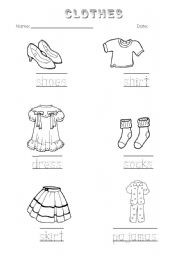 English Worksheet: Tracing and colouring