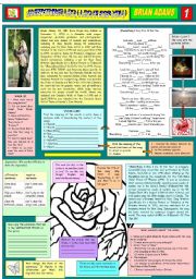 English Worksheet: EVERYTHING I DO (I DO IT FOR YOU) - BRYAN ADAMS -  PART 01