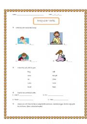 English worksheet: Irregular verbs worksheet