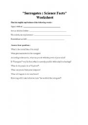 English Worksheet: 